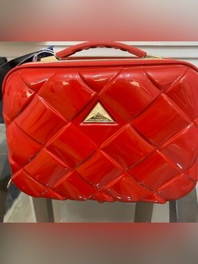 Triforce Hard Case Makeup Travel Luggage. Red